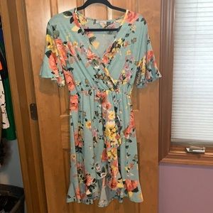 White birch floral print dress